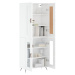 vidaXL Skříň highboard lesklá bílá 69,5 x 34 x 180 cm kompozitní dřevo