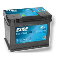 Autobaterie AGM EXIDE START-STOP EK600 60Ah 12V