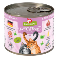 GranataPet pro kočky – Delicatessen konzerva jehněčí maso a krocan 6× 200 g