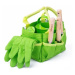 Bigjigs Toys zahradní set nářadí v plátěné tašce zelený