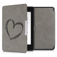 KW Mobile - Brushed Heart - KW4897505 - Pouzdro pro Amazon Kindle Paperwhite 4 (2018) - šedé