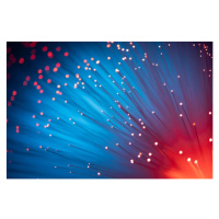 Fotografie Illuminated Fiber Optics Abstract Background, MirageC, 40 × 26.7 cm