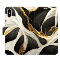 iSaprio flip pouzdro BlackGold Marble pro iPhone X/XS