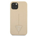 Guess hard silikonový obal na iPhone 13 Mini 5.4" Beige Saffiano Triangle Logo