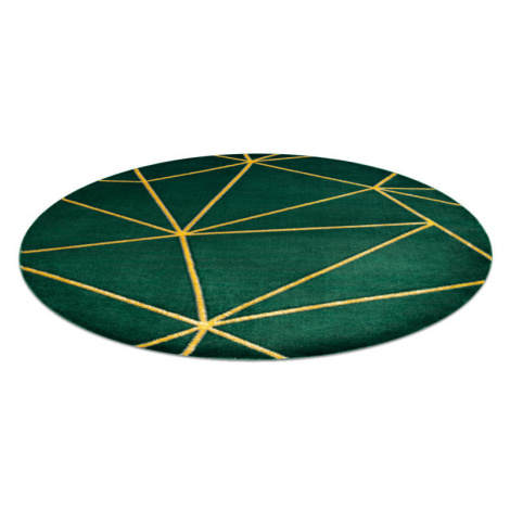 Kusový koberec Emerald 1013 green and gold kruh Kruh Ø 120 cm