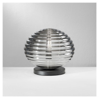 Eco-Light Stolní lampa Ripple, černá/kouřově šedá, Ø 32 cm