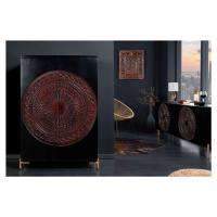 LuxD Designová barová skříňka Fernanda 141 cm černé mango