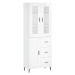 vidaXL Skříň highboard lesklá bílá 69,5 x 34 x 180 cm kompozitní dřevo