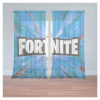 Sablio Záclony FORTNITE modrá: 2ks 150x250cm