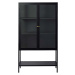 Černá kovová vitrína 88x132 cm Carmel – Unique Furniture