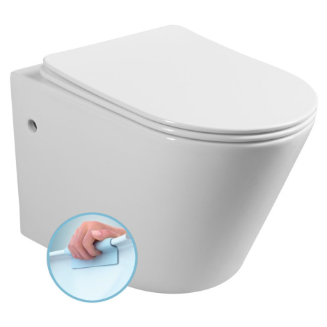 PACO závěsná WC mísa, Rimless, 36x53 cm, bílá PZ1012WR