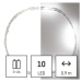 EMOS LED vánoční nano řetěz stříbrný, 0,9 m, 2x AA, vnitřní, studená bílá, časovač D3AC06