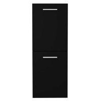 Koupelnová skříňka černá 30 x 30 x 80 cm dřevotříska 804989