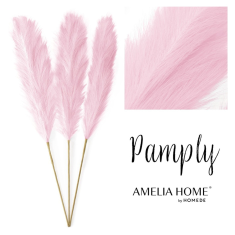 AmeliaHome Umělá květina PAMPLY 3 ks růžová