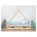Benlemi Dětská domečková postel TAHUKA ve tvaru týpí Zvolte barvu: Světle modrá, Zvolte rozměr: 