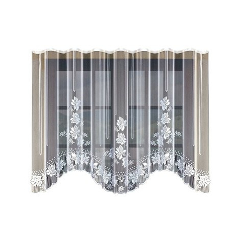 MyBestHome Dekorační žakárová záclona s řasící páskou MILLY 130 bílá 300 × 130 cm