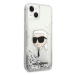 Karl Lagerfeld KLHCP14MLNKHCH hard silikonové pouzdro iPhone 14 PLUS 6.7" silver Glitter Karl He