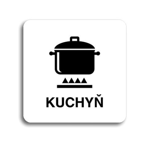 Accept Piktogram "kuchyň II" (80 × 80 mm) (bílá tabulka - černý tisk bez rámečku)