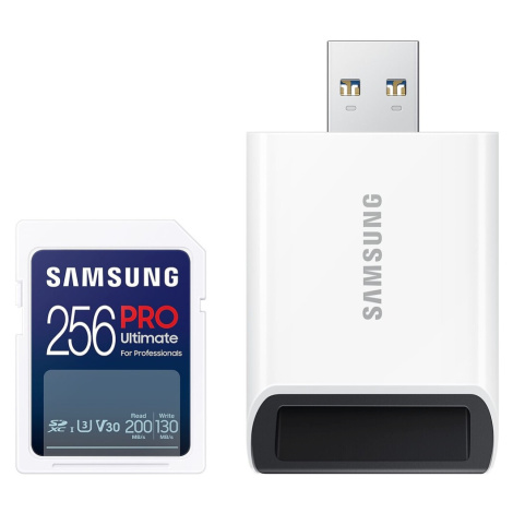 Samsung SDXC 256GB PRO ULTIMATE + USB adaptér MB-SY256SB/WW Bílá