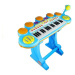 mamido Dětský keyboard s mikrofonem a stolečkem modrý