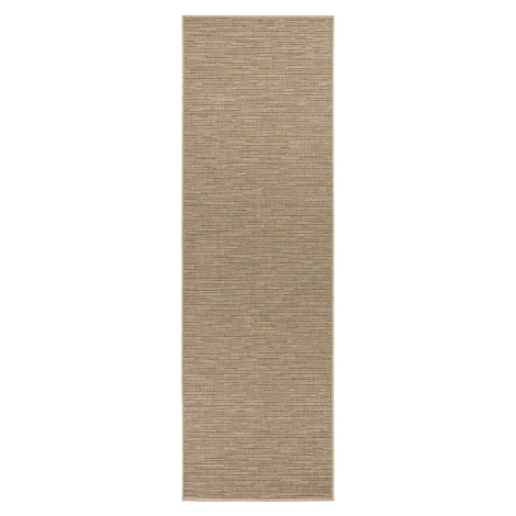 BT Carpet - Hanse Home koberce Běhoun Nature 104264 Grey/Gold – na ven i na doma - 80x350 cm