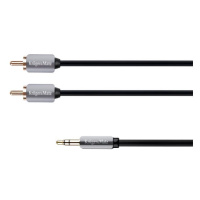 Kabel KRUGER & MATZ JACK 3.5 stereo/2xCINCH 1,8m KM0310