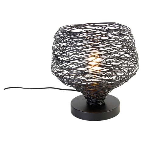 Designová stolní lampa černá 26 cm - Sarella QAZQA