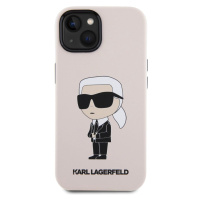 Zadní kryt Karl Lagerfeld Liquid Silicone Ikonik NFT pro Apple iPhone 15, pink