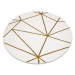 Dywany Łuszczów Kusový koberec Emerald 1013 cream and gold kruh - 200x200 (průměr) kruh cm