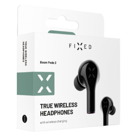 Fixed Bezdrátová TWS sluchátka Boom Pods 2 s bezdrátovým nabíjením, černá