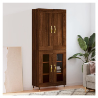 vidaXL Skříň highboard hnědý dub 69,5 x 34 x 180 cm kompozitní dřevo