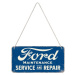 Plechová cedule Ford - Service & Repair, 20 x 10 cm