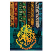 Plakát, Obraz - Harry Potter - Bradavické koleje, (61 x 91.5 cm)
