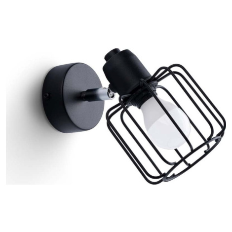 Černé nástěnné svítidlo ø 10 cm Salom – Nice Lamps