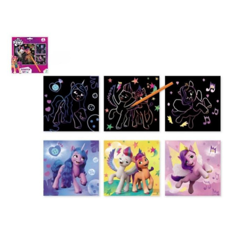 Škrabací obrázek 3ks barevný My little Pony 20x20cm DoDo