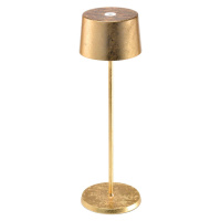 Zafferano Zafferano Olivia 3K dobíjecí stolní lampa zlatá