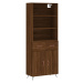 vidaXL Skříň highboard hnědý dub 69,5 x 34 x 180 cm kompozitní dřevo