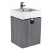 Koupelnová skříňka pod umyvadlo Kolo Twins 50x46x57 cm grafit stříbrný 89496000