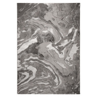 Koberec v šedo-stříbrné barvě 80x150 cm Marbled – Flair Rugs