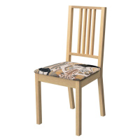 Dekoria Potah na sedák židle Börje, béžovo-hnědá, potah sedák židle Börje, Eden, 144-25
