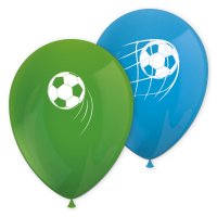 Procos Sada latexových balónů - Fotbal modré/zelené 8 ks