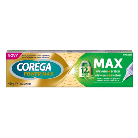 Corega Power Max Upevnění + Svěžest fixační krém 40 g