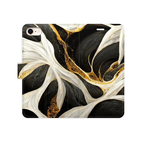 iSaprio flip pouzdro BlackGold Marble pro iPhone 7/8/SE 2020