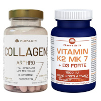 Pharma Activ Collagen Arthro + Vitamin K2 MK7 + D3 Forte 90 tablet + 125 tablet