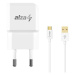 AlzaPower Smart Charger 2.1A bílá + Core Micro USB 1m bílý