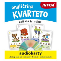 Angličtina KVARTETO - Audiokarty + CD (zvířata a rodina)