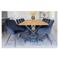 Norddan Designová jídelní židle Gracelyn tmavomodrý samet