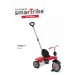 SmarTrike tříkolka Breeze Plus Touch Steering s tlumičem a volnoběhem 6151500 červeno-černá