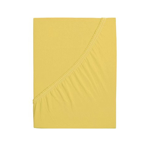 B.E.S. PETROVICE Prostěradlo Jersey česaná bavlna MAKO 160 × 200 cm, žluté B.E.S. - Petrovice