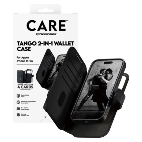 PanzerGlass® CARE Tango 2v1 Wallet pouzdro s MagSafe Apple iPhone 17 Pro černé